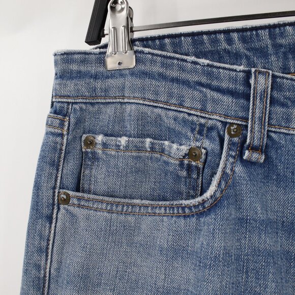 RAG & BONE Jeans Men's 30 32x33 Fit 2 Slim Mid Rise Button Fly Ames Blue Denim - Picture 2 of 13